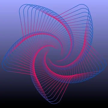 Spiral logo for your design studio. Vector spiral logotype. Stock Illustration
