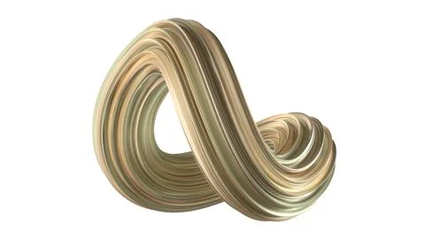 Spiral loop made of 3d lines Stock Illustration