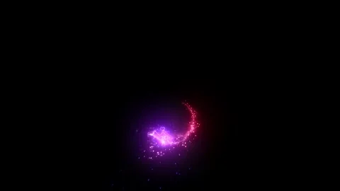 SPIRAL Magic Shape Colorful Dust particles Stock Footage 240709660