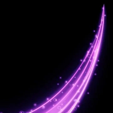 Spiral magic vortex light effect with glow vector. Neon energy swirl flare .. Stock Illustration