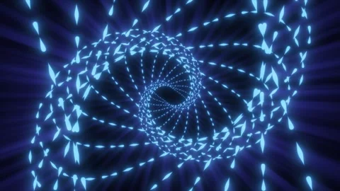 Spiral magical sci-fi intro video DNA code with rays of bright light. Stock Footage 273992517