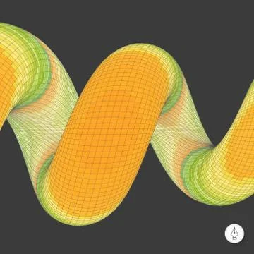 Spiral. Mosaic. 3d vector illustration 스톡 일러스트