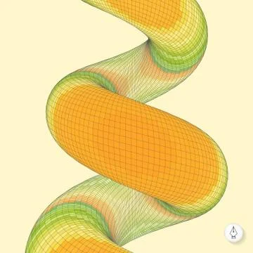 Spiral. Mosaic. 3d vector illustration Stock Illustration
