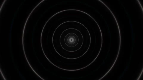 Spiral motion effect with concentric circles on dark Stock Footage 338004503