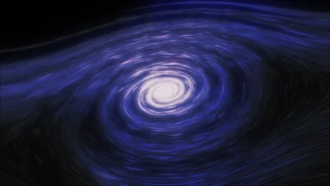 Spiral Motion Galaxy in Outer Space Highlighting Stock Footage 282919934