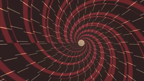 Spiral motion graphic animation with red and beige colors Stock Footage 339457468