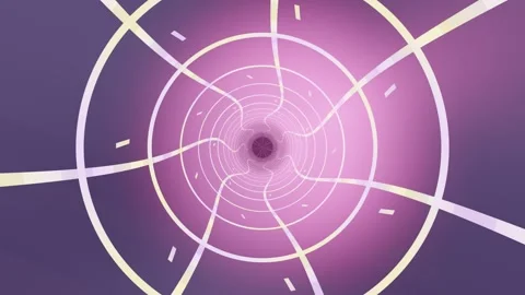 Spiral motion graphic design in vibrant purple hues Stock Footage 337388969