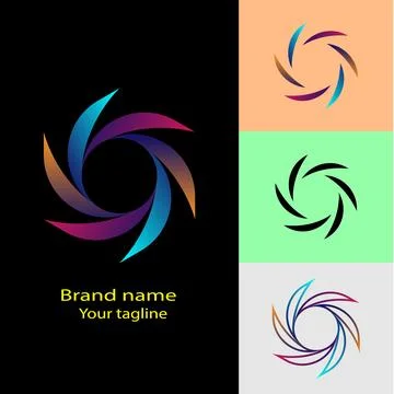 Spiral Motion Logo Stock Illustration