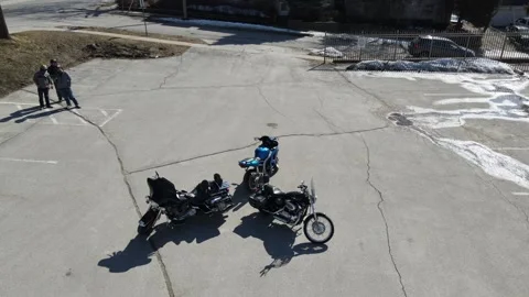 Spiral Motorcycles Stock Footage 149861898