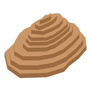 Spiral mound representing ancient civilization and archaeological heritage Ilustración de archivo