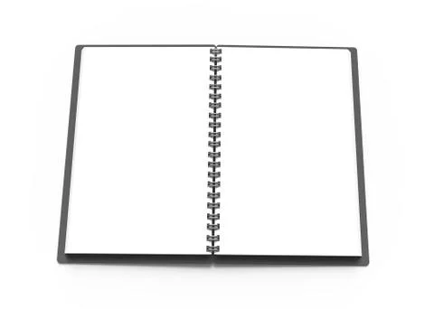 Spiral notebook in 3d render Ilustração Stock