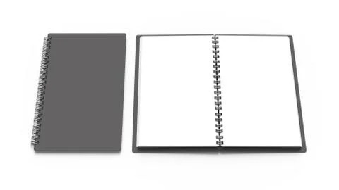 Spiral notebook in 3d render 스톡 일러스트