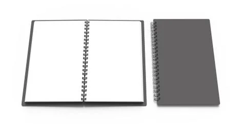 Spiral notebook in 3d render Ilustração Stock