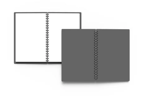 Spiral notebook in 3d render Stock Illustration