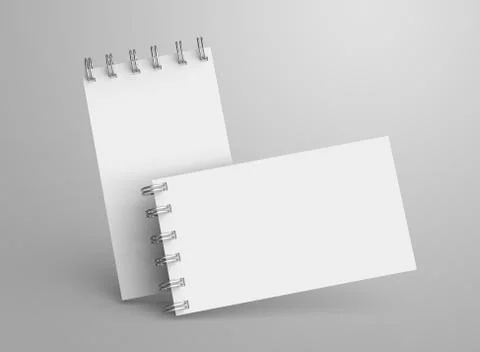Spiral notebook in 3d render 스톡 일러스트