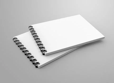 Spiral notebook in 3d render Stock Illustration