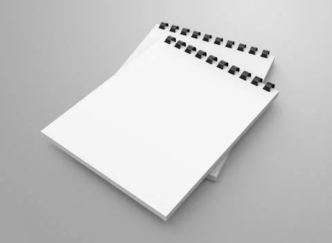 Spiral notebook in 3d render Stock Illustration