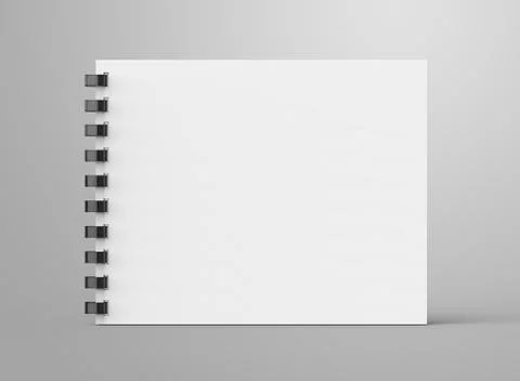 Spiral notebook in 3d render Ilustração Stock