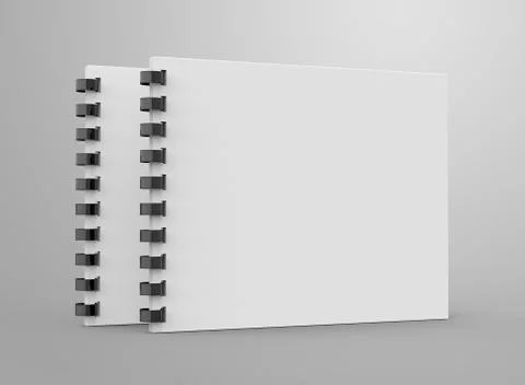 Spiral notebook in 3d render Ilustração Stock
