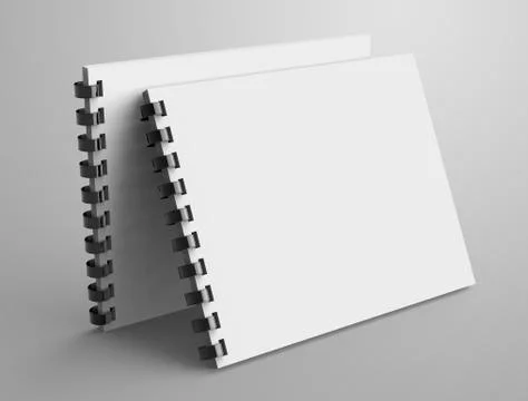 Spiral notebook in 3d render 스톡 일러스트
