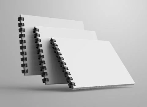 Spiral notebook in 3d render Stock Illustration