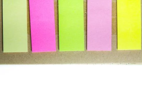 Spiral notebook and post-it Stock Photos