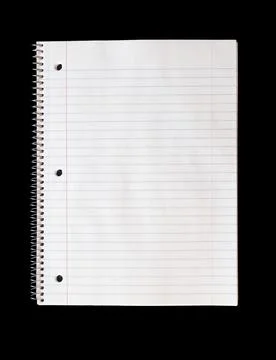 Spiral Notebook on Black Stock Photos