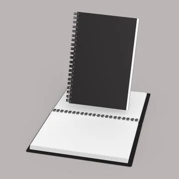 Spiral notebook blank template Stock Photos