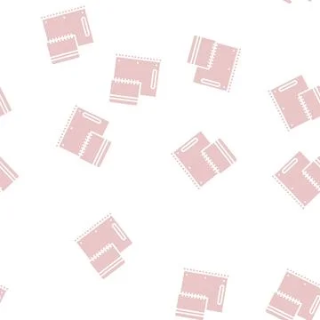 Spiral notebook glyph seamless pattern Stock Illustration