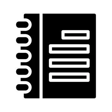 Spiral notebook icon. Concept of note taking, planning, and organization. Stock Illustration