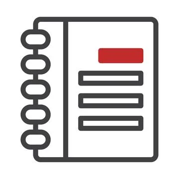 Spiral Notebook Icon. Concept of note taking, organization, and planning. Stock Illustration