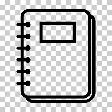 Spiral notebook icon, paper blank page symbol, note web flat vector illustrat Illustrazione stock