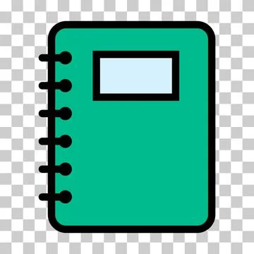 Spiral notebook icon, paper blank page symbol, note web flat vector illustrat Illustrazione stock