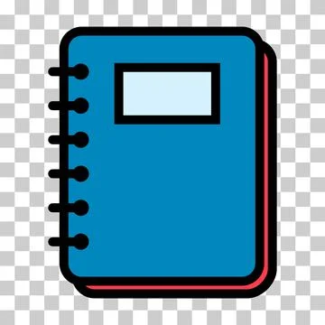 Spiral notebook icon, paper blank page symbol, note web flat vector illustrat Illustrazione stock