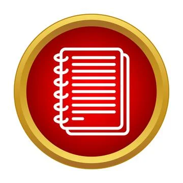 Spiral notebook icon representing education and notes Stock Illustration