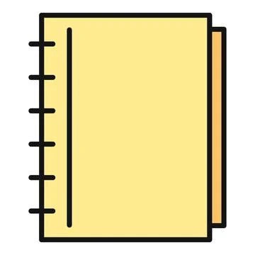 Spiral notebook icon representing education, office, and creativity 스톡 일러스트
