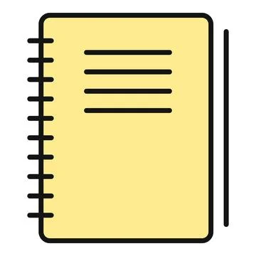 Spiral notebook icon representing education and planning Stock-Illustration