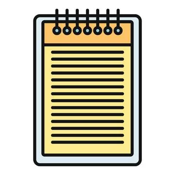 Spiral notebook icon representing notes and planning Stock Illustration