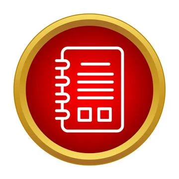 Spiral notebook icon representing planning and organization Stock Illustration