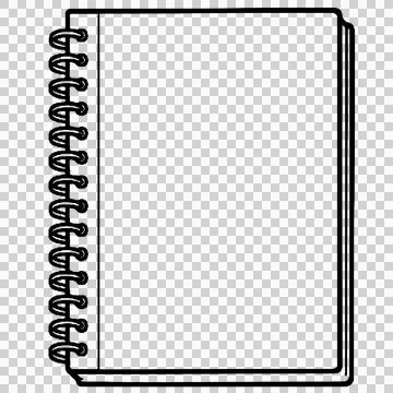 Spiral notebook line art 库存插图