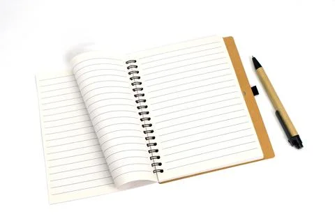 Spiral notebook with lined sheets Stock Photos