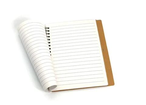 Spiral notebook with lined sheets Stock Photos
