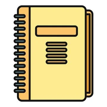 Spiral notebook with lines icon vector illustration Stock Illustration