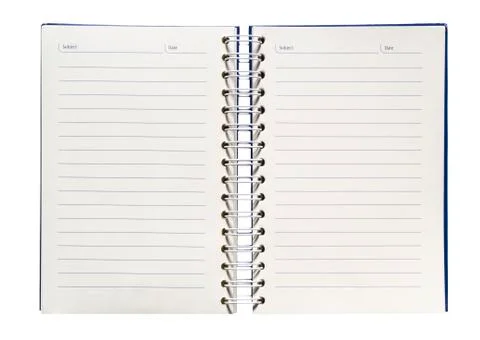 A spiral notebook Stock Photos