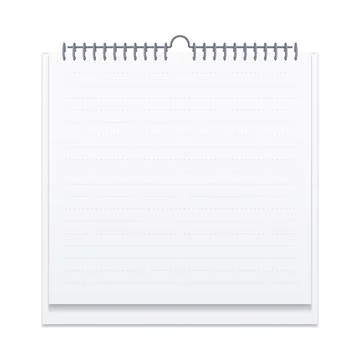 Spiral notebook with ruled pages Stock Illustration