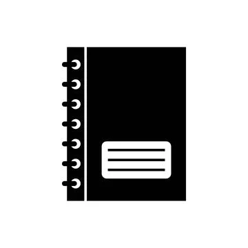 Spiral Notebook Solid Style Planner Vector Icon Illustrazione stock