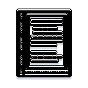 Spiral notebook with text lines icon symbol Stock Illustration