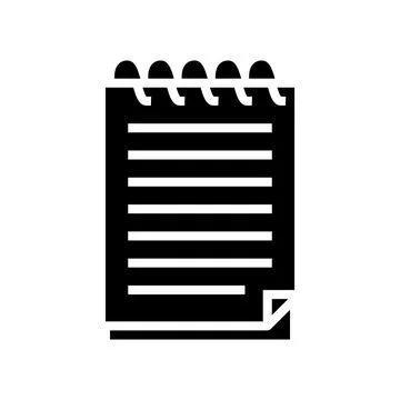 Spiral notepad list glyph icon vector illustration イラスト素材