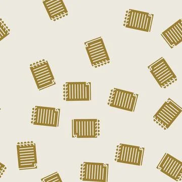 Spiral notepad list glyph seamless pattern Stock Illustration