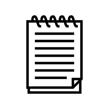 Spiral notepad list line icon vector illustration Stock Illustration